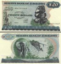 *20 Dolárov Zimbabwe 1994, P4d UNC - Kliknutím na obrázok zatvorte -